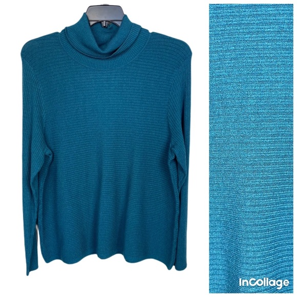 NWT Investments Plus Size Red Turtleneck sweater - Picture 2 of 13